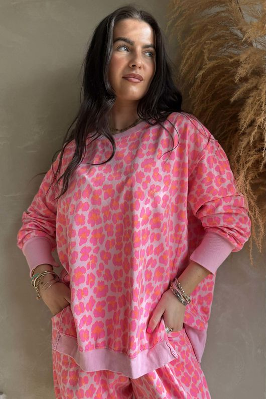 Lagen Zanzibar Chill Sweatshirt Rose & Hot Pink